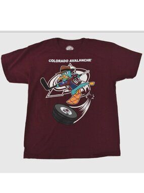 Phineas & Ferb x NHL Youth Boys Colorado Avalanche Agent P. Shirt New M, L, XL